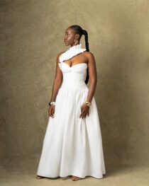 Tokoni Drop-Waist Corset Maxi Dress