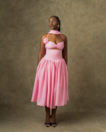 Seona Cutout Midi Corset Dress