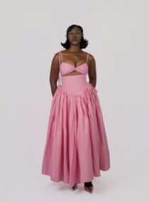 Boma Cutout Ankle Length Dress (Pink)